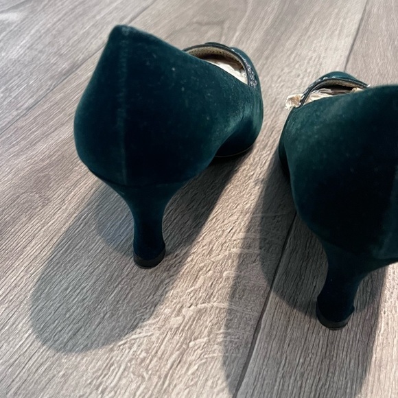 Vintage emerald green Pointed Toe Heels by 925‎ The PM Collection, Size 7M - Picture 5 of 7